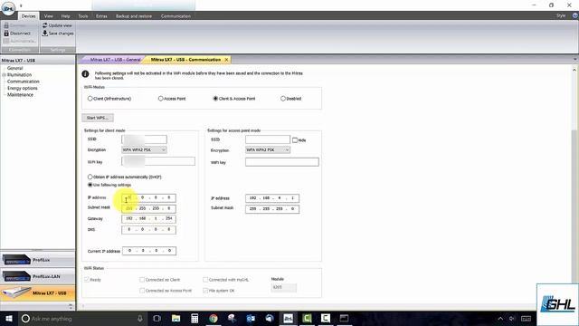 Mitras LX7: Wi-Fi setup via GHL Control Center (STATIC IP) смотреть онлайн