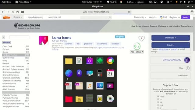 How to Install themes easily on Linux (Ubuntu 20.04) using Pling store & Gnome look. смотреть онлайн