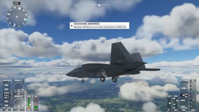 Microsoft Flight Simulator F22 Raptor Mod смотреть онлайн