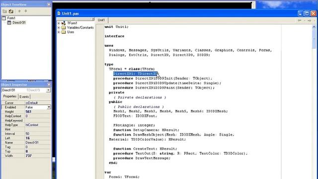 DirectX 9 with Delphi 7 TMesh Class & TDirecX9 component смотреть онлайн