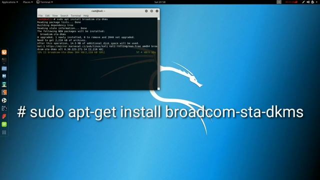 How to install broadcom (bcma) driver on Kali linux - fix no wlan ( wireless ) problem смотреть онлайн
