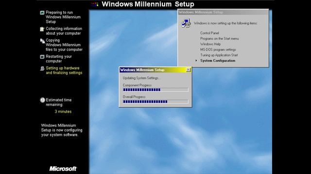 Upgrading every Windows Me build (Millenium 2332 - Windows Me build 3000) - WinMe Upgrade Timelapse смотреть онлайн