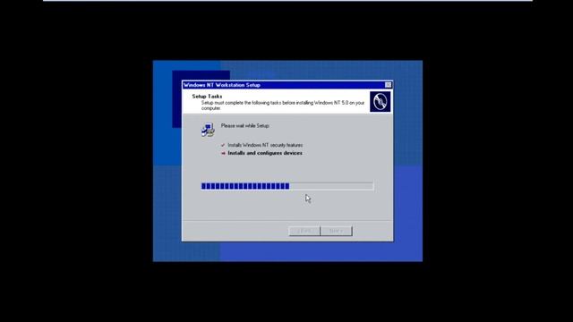 Timelapse: Installing Windows NT 5.0 Workstation Beta 2 (Build 1877) смотреть онлайн