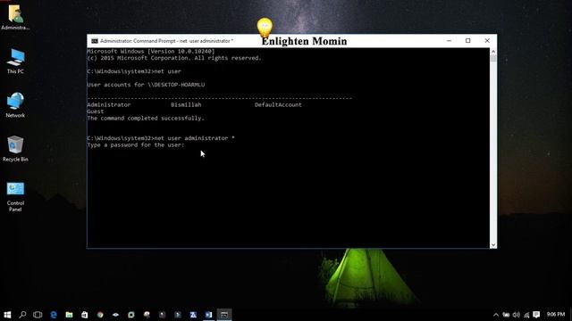 Change User Passwords Using The Net User Command Bangla ||| Enlighten Momin смотреть онлайн
