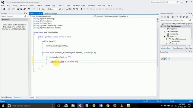 How to know number is even or odd in C#.net(C sharp) using visual studio 2012 смотреть онлайн