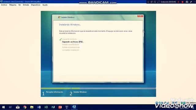 instalación de windows vista en vitual box смотреть онлайн