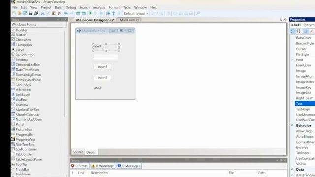 Masked TextBox - C# Windows Forms Controls смотреть онлайн