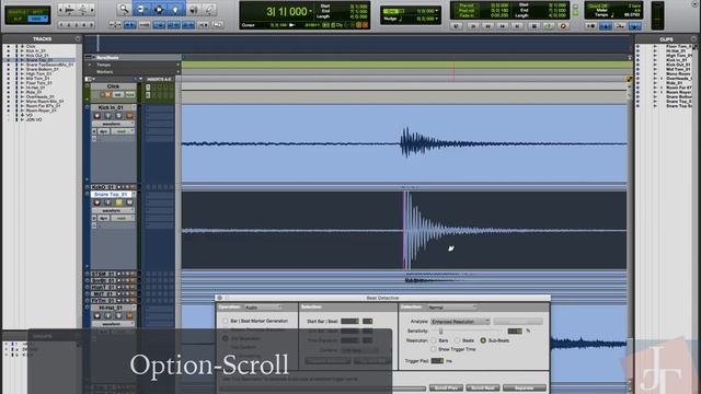 MultiTrack Drum Alignment using Beat Detective in Pro Tools смотреть онлайн
