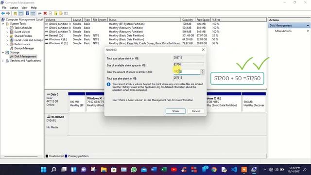 How to make disk partitions in WINDOWS 11.Shrink, delete and extend a partition. смотреть онлайн