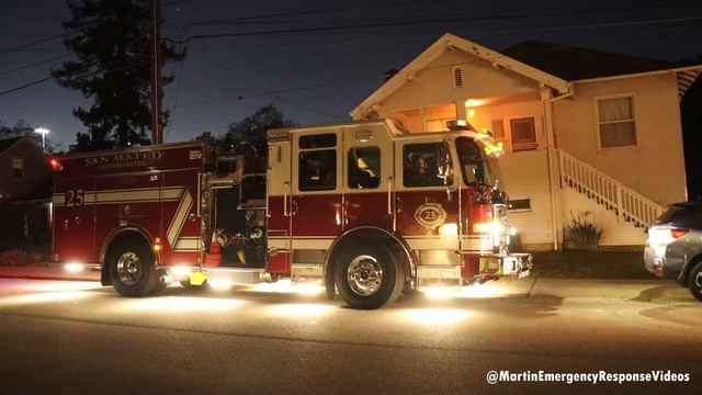 AMR Responding to a Medical with San Mateo Consolidated Fire Engine 25 on Scene - CODE 3 смотреть онлайн