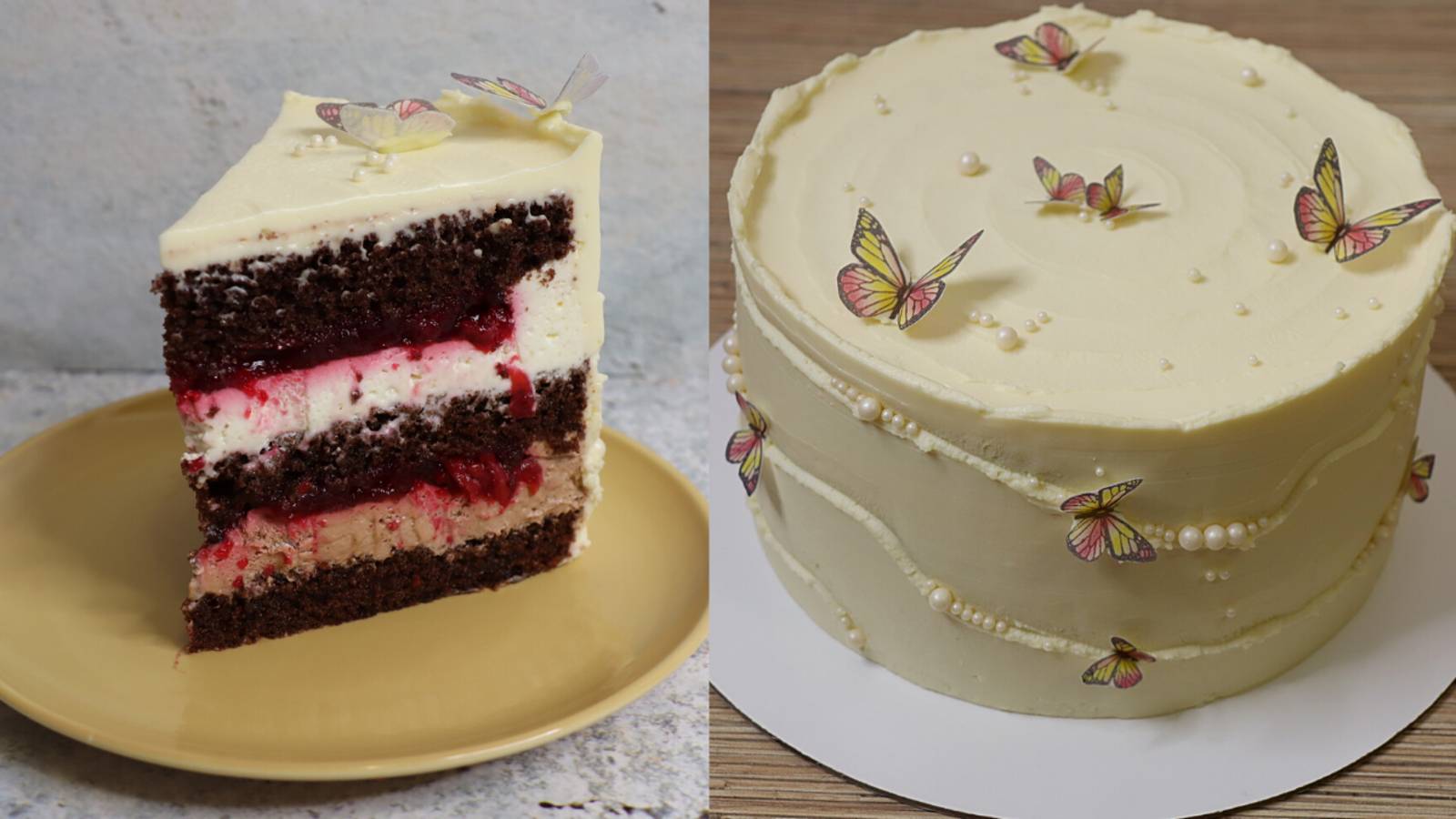 ШОКОЛАДНЫЙ ТОРТ С ВИШНЕЙ | ТОРТ ЧЕРНЫЙ ЛЕС 🍒 смотреть онлайн