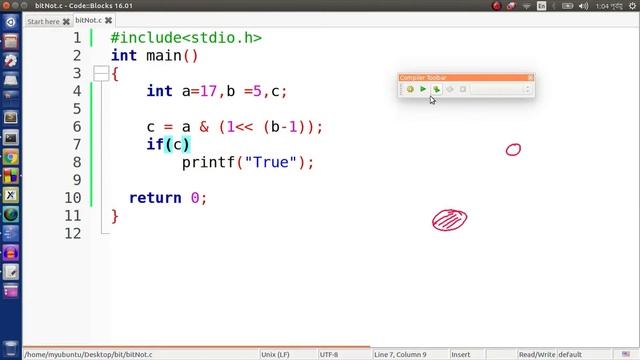 Used of bitwise AND, Left Shift, Not | c programming - 45 смотреть онлайн