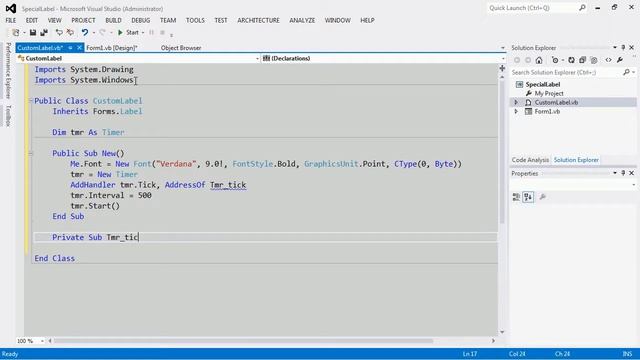 How to Make VB.Net Custom Label Control смотреть онлайн