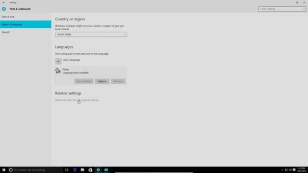 How to change windows display language