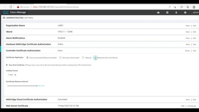 Cisco SD-WAN vManage certificate install in eve-ng simple explanation смотреть онлайн