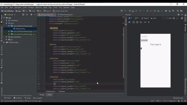 Android Studio Tutorial for Beginners - Find My Age app смотреть онлайн