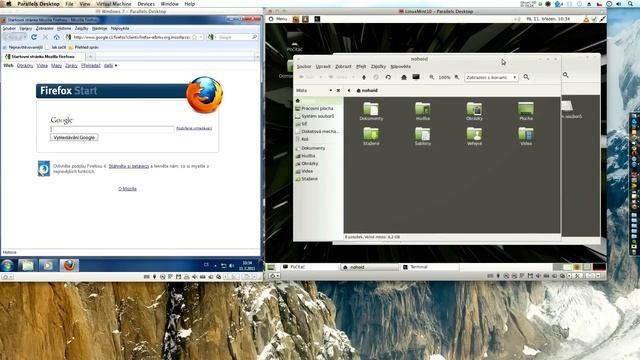 3D desktops duel GNU Linux vs. Windows 7 in VirtualMachine on MAC смотреть онлайн