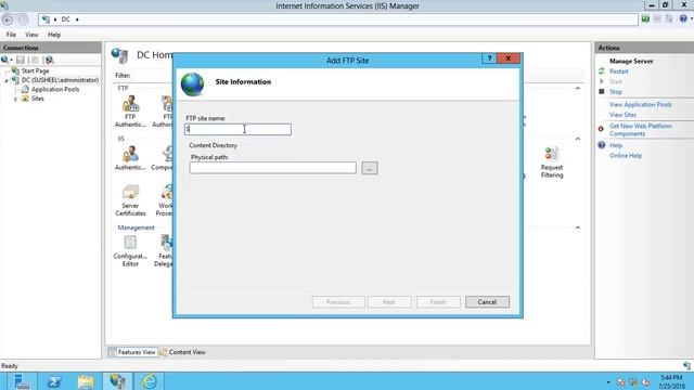 How to Install & Configuration FTP Server In windows Server 2012 смотреть онлайн