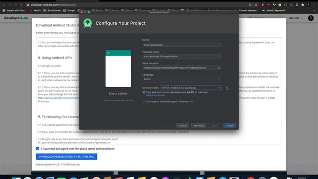 Android Studio 4.1 Kurulumu (macOS) смотреть онлайн