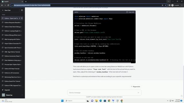 Python Open a link in new Chrome tab with Selenium WebDriver смотреть онлайн