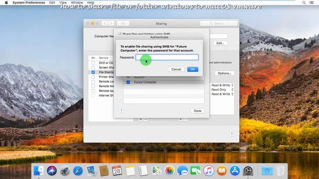 How To Share file or Folder Windows To macOS VMware смотреть онлайн