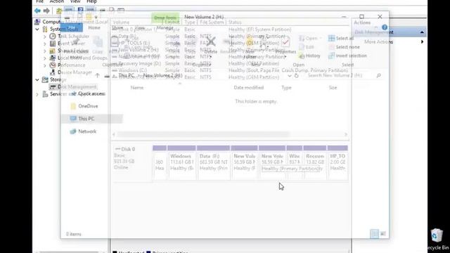 How to modify partitions in Windows смотреть онлайн
