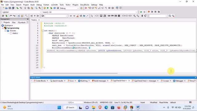 Applications Process Code Injector in C Lang (malware development) смотреть онлайн