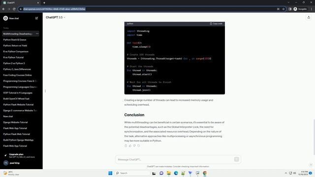 disadvantages of multithreading in python смотреть онлайн