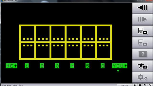 Awari - Acorn Atom - emulador Pantheon 4.268 - probado en Windows 7 x64 смотреть онлайн