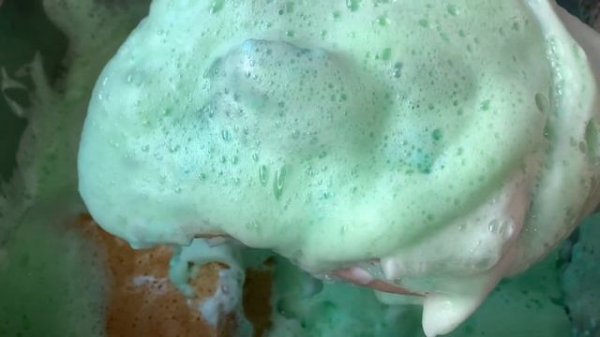 GREEN SUDS💚🫧 | Fabuloso Green Apple🍏 + GAIN 💚 - sponge ASMR