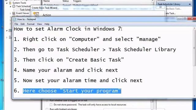 How to set Alarm Clock in Windows 7 смотреть онлайн