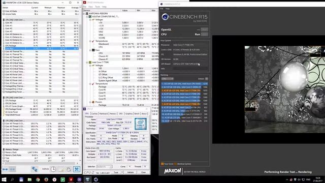 Cinebench R 15 [7700K + 5.0 Ghz+ Delid + капля в центр] смотреть онлайн