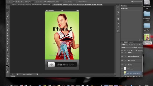 Photoshop Trick: putting a custom image onto an iPhone screen смотреть онлайн