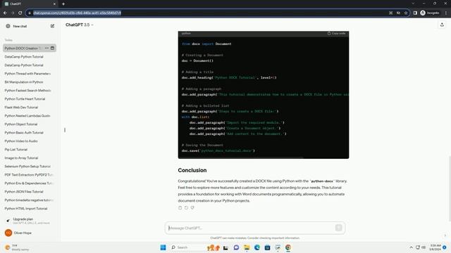 python create docx file смотреть онлайн