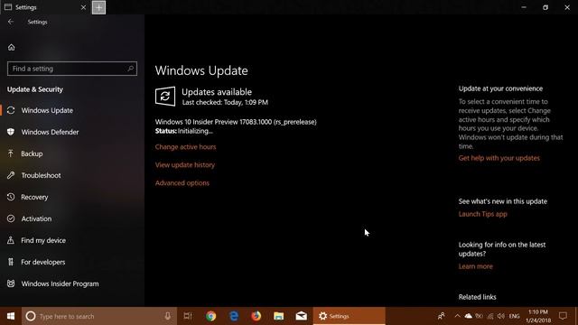 Windows 10 Insiders build 17083 released fast ring January 24th 2018 Redstone 4 смотреть онлайн