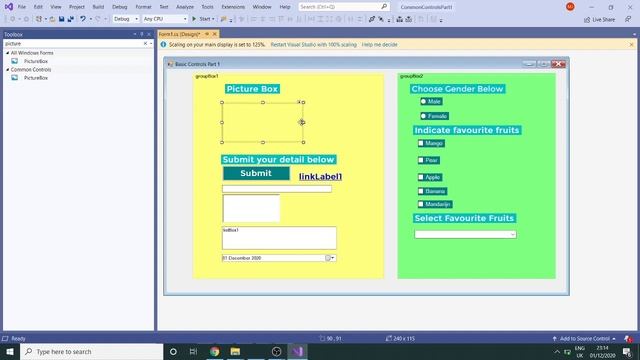 Windows forms controls part 3 Combobox,PictureBox,Panel смотреть онлайн