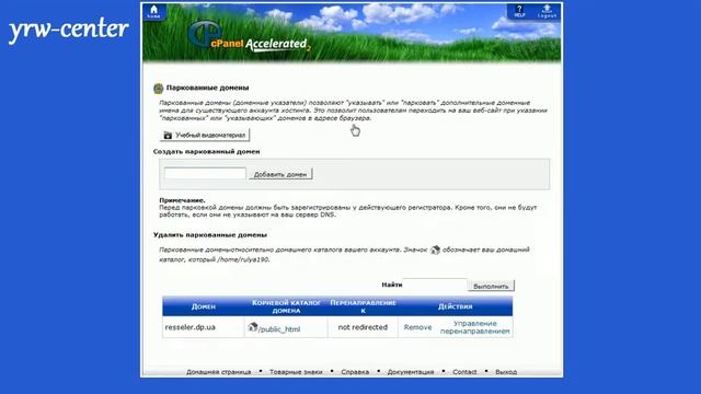 Паркованые домены в Cpanel.avi смотреть онлайн