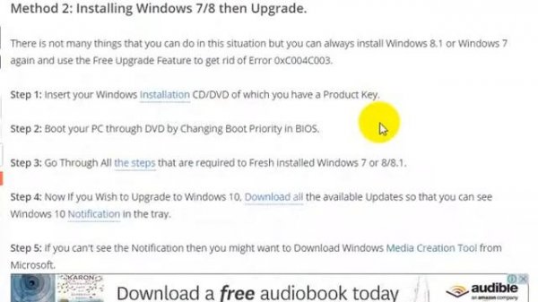 Fix Activation Error code 0xC004C003 in Windows 10