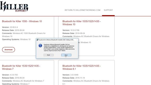 Fenvi 1200 Ac Killer 1525 Bluetooth Driver Problem (solved)