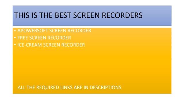 Best Free Screen recorders for windows 10\7\8\xp |umlimited recording| смотреть онлайн