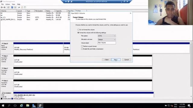 1.4 - 1.8 Windows Server 2016 Operaciones con discos, conjunto de volúmenes ( RAID-5, Raid Espejo) смотреть онлайн