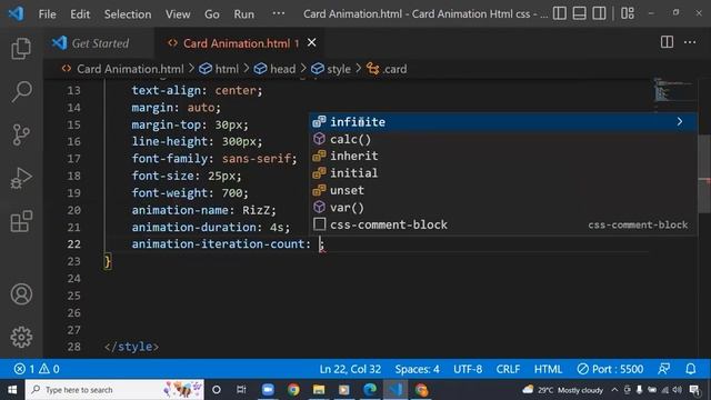 How To Create Animated CSS Card | with Source Code смотреть онлайн
