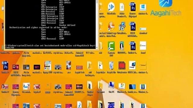 How To Create WiFi Hotspot In Windows 8, 7 - Command Prompt. Hindi/Urdu смотреть онлайн
