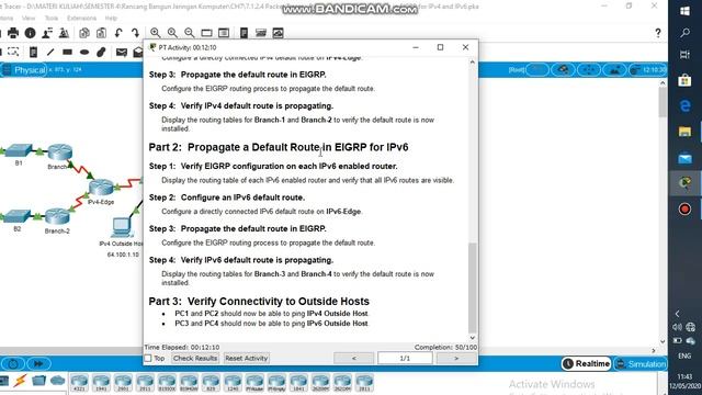 7.1.2.4 Packet Tracer - Propagating a Default route in EIGRP for IPv4 and IPv6 смотреть онлайн