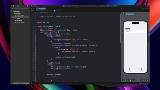 Pop to Root View When TabView Item is Pressed - Xcode 15 смотреть онлайн