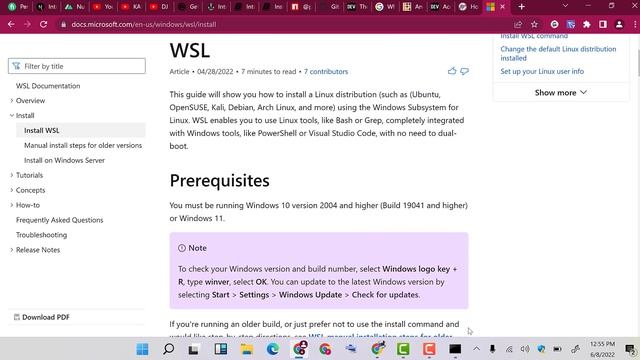 Installing Windows Subsystem for Linux(WSL) смотреть онлайн