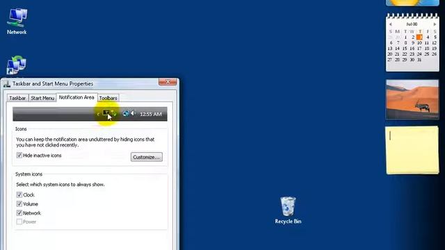 Windows Vista: Taskbar Notification Area смотреть онлайн