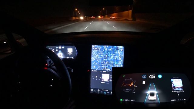 TESLA Model X Autopilot 2.0 - Build 17.3.2 [Night] смотреть онлайн
