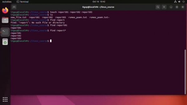 Терминал Linux. Поиск файлов. Команда find