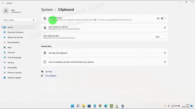 Windows 11 Home : How to turn on or off Clipboard history смотреть онлайн